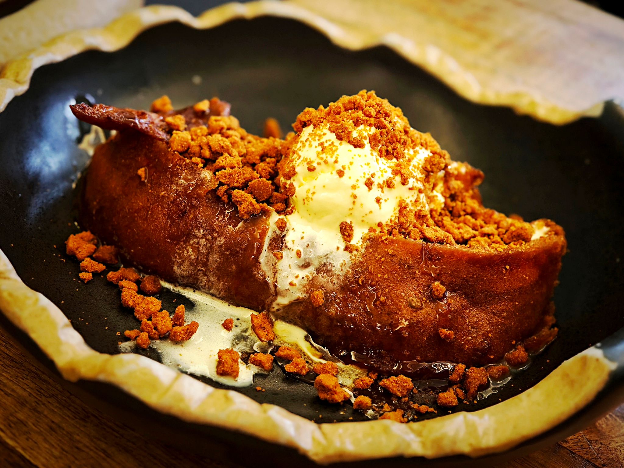 Torrija con helado